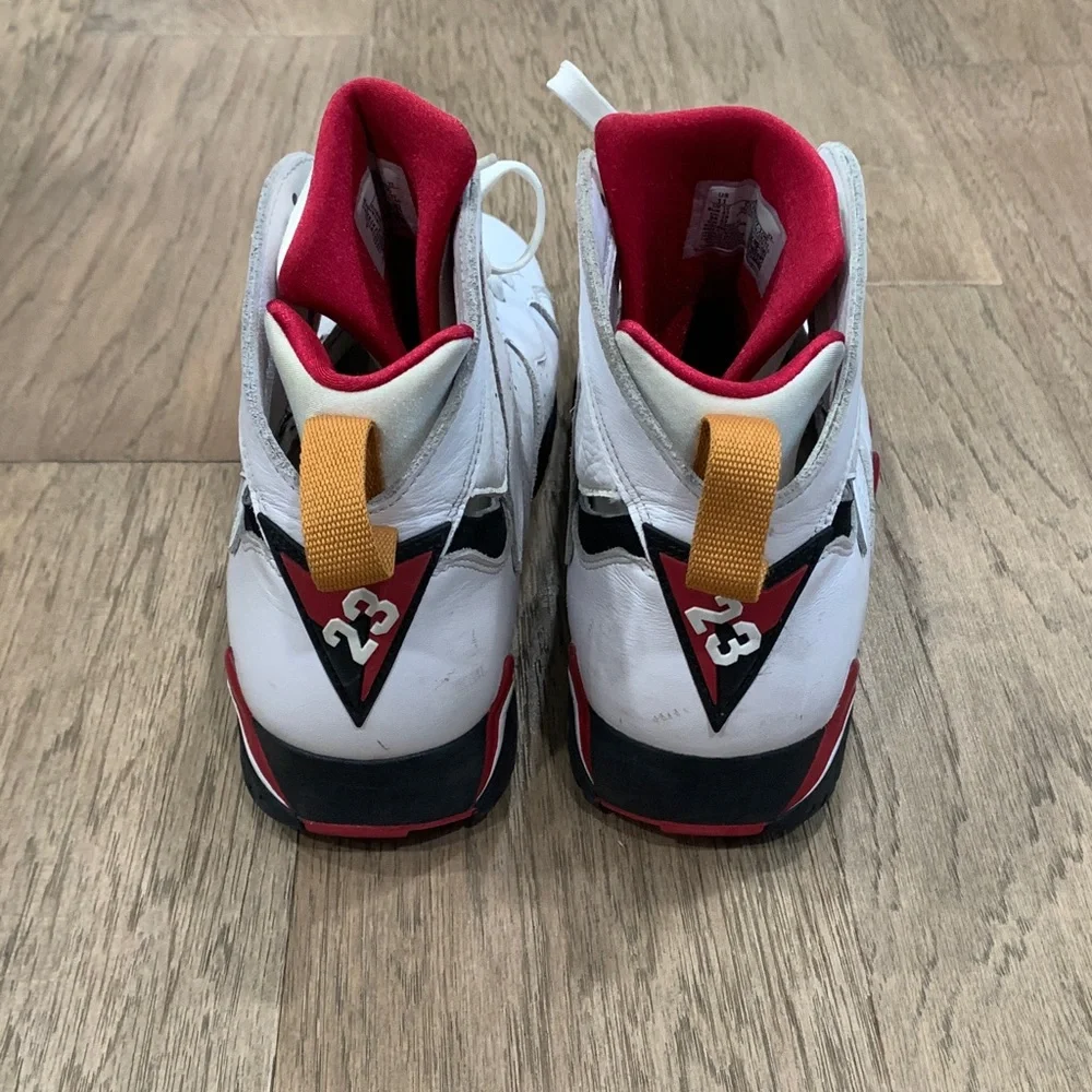 Nike Air Jordan 7 Retro Cardinal White Black Red 2022 CU9307-106 Men's Size 11 - Picture 4 of 9